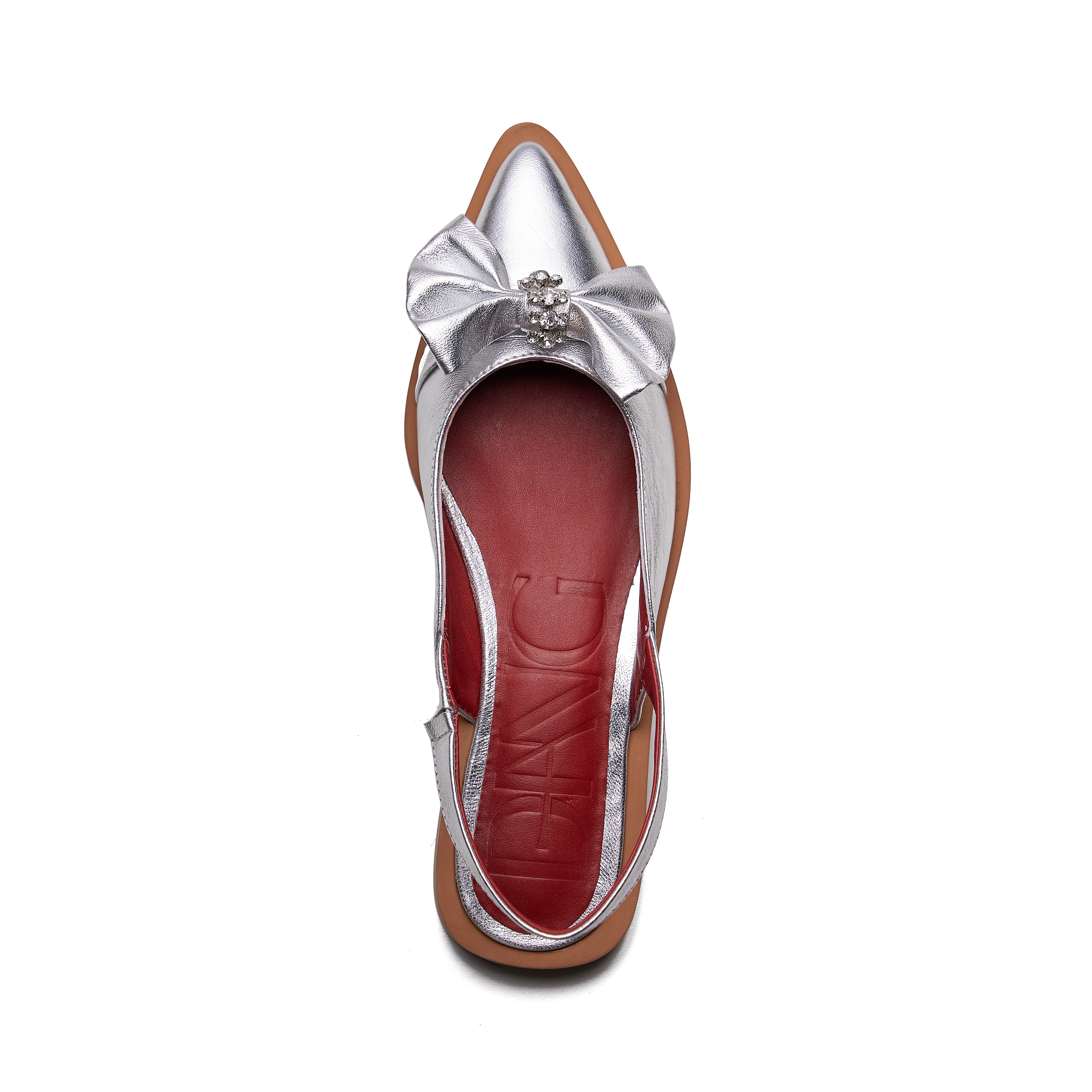 Silver Juliana Ballerina With Bow