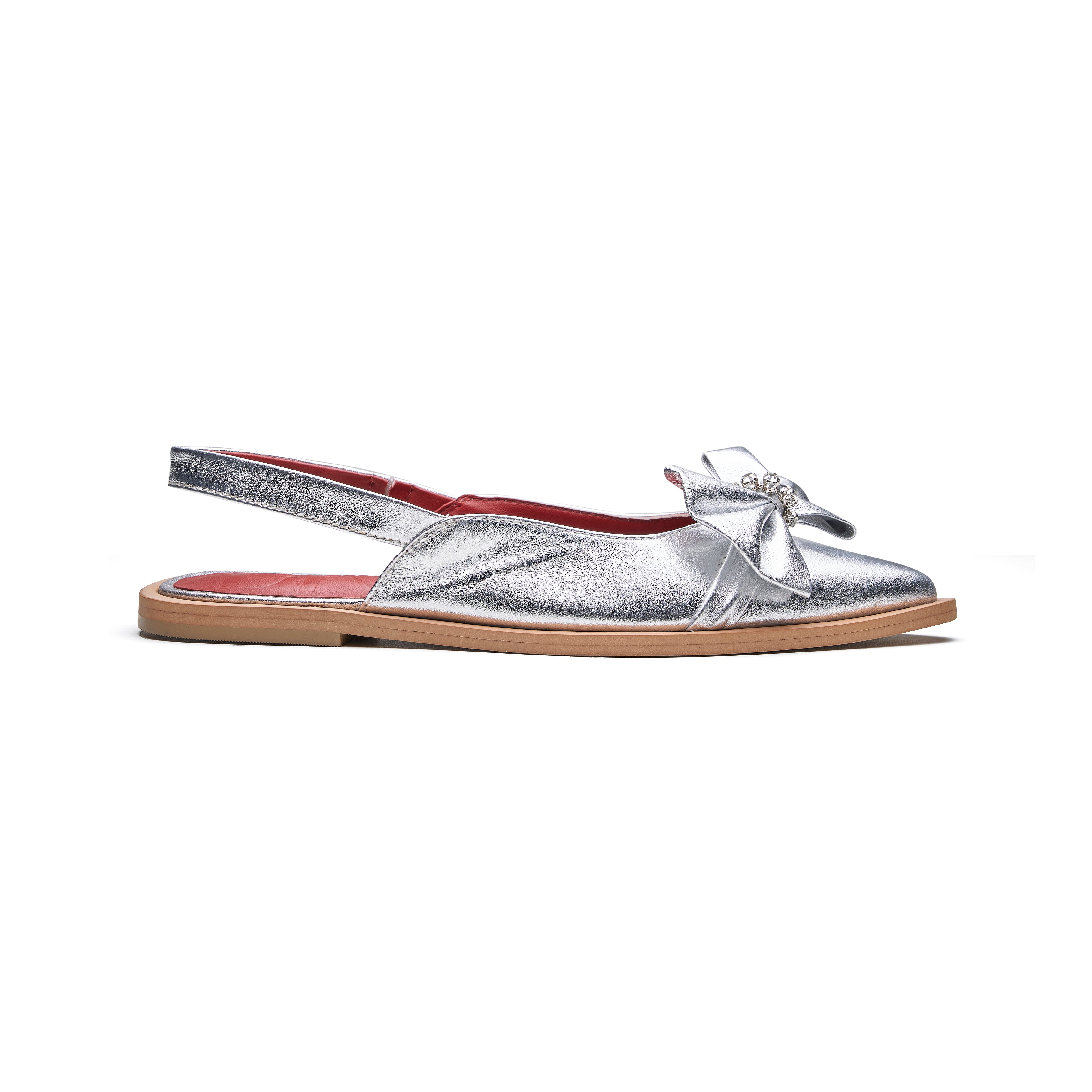 Silver Juliana Ballerina With Bow
