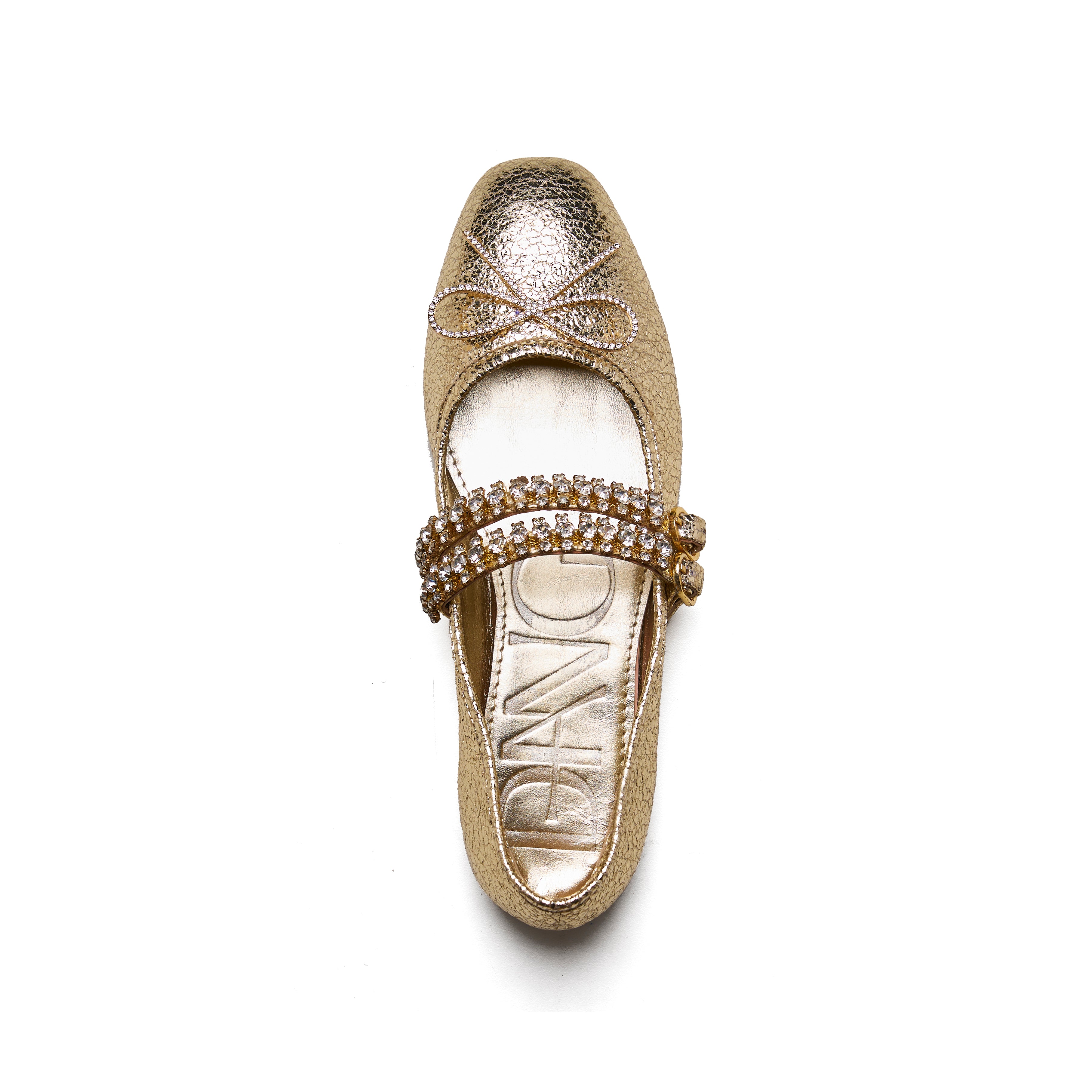 Gold Sylvie Single Strap Ballerina