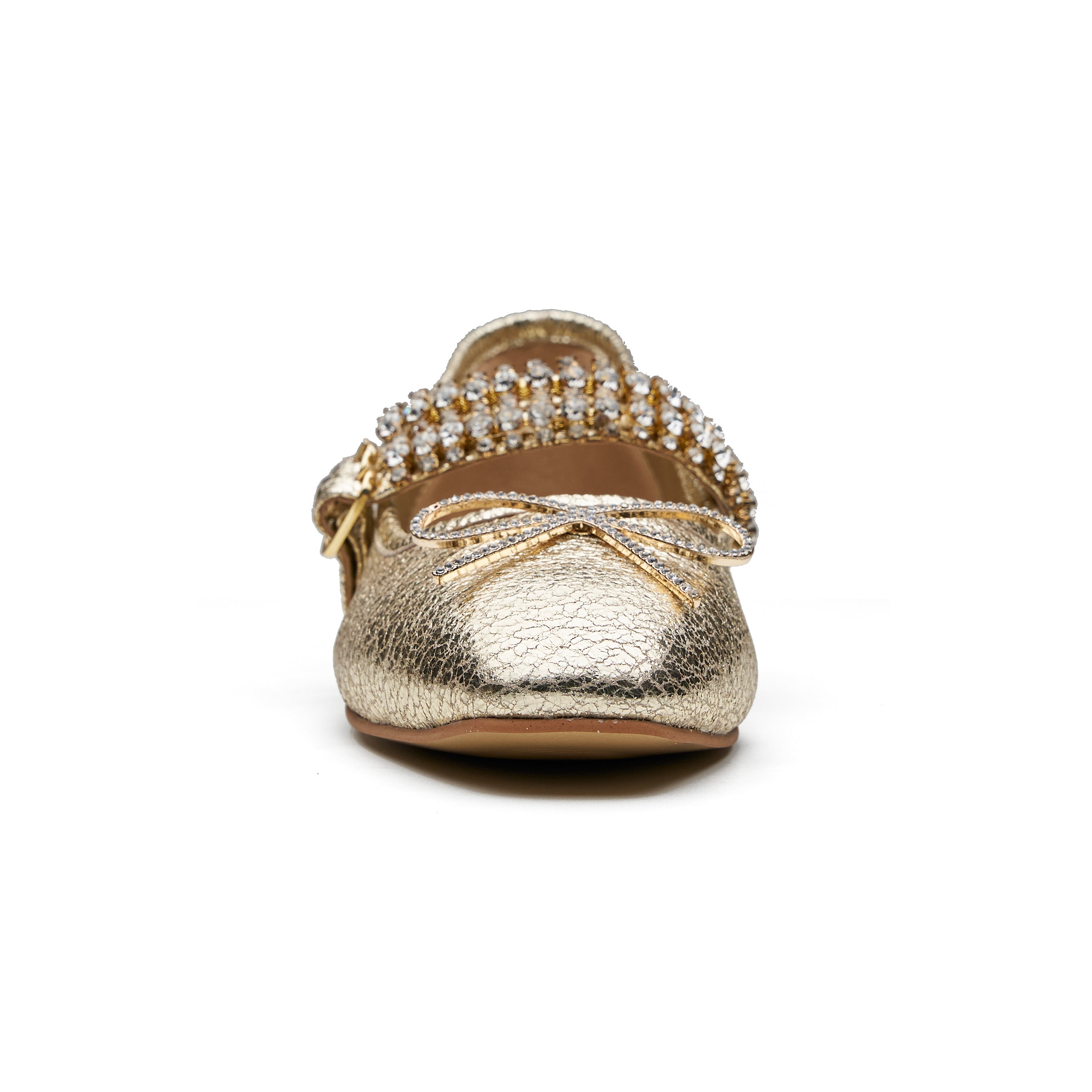 Gold Sylvie Single Strap Ballerina