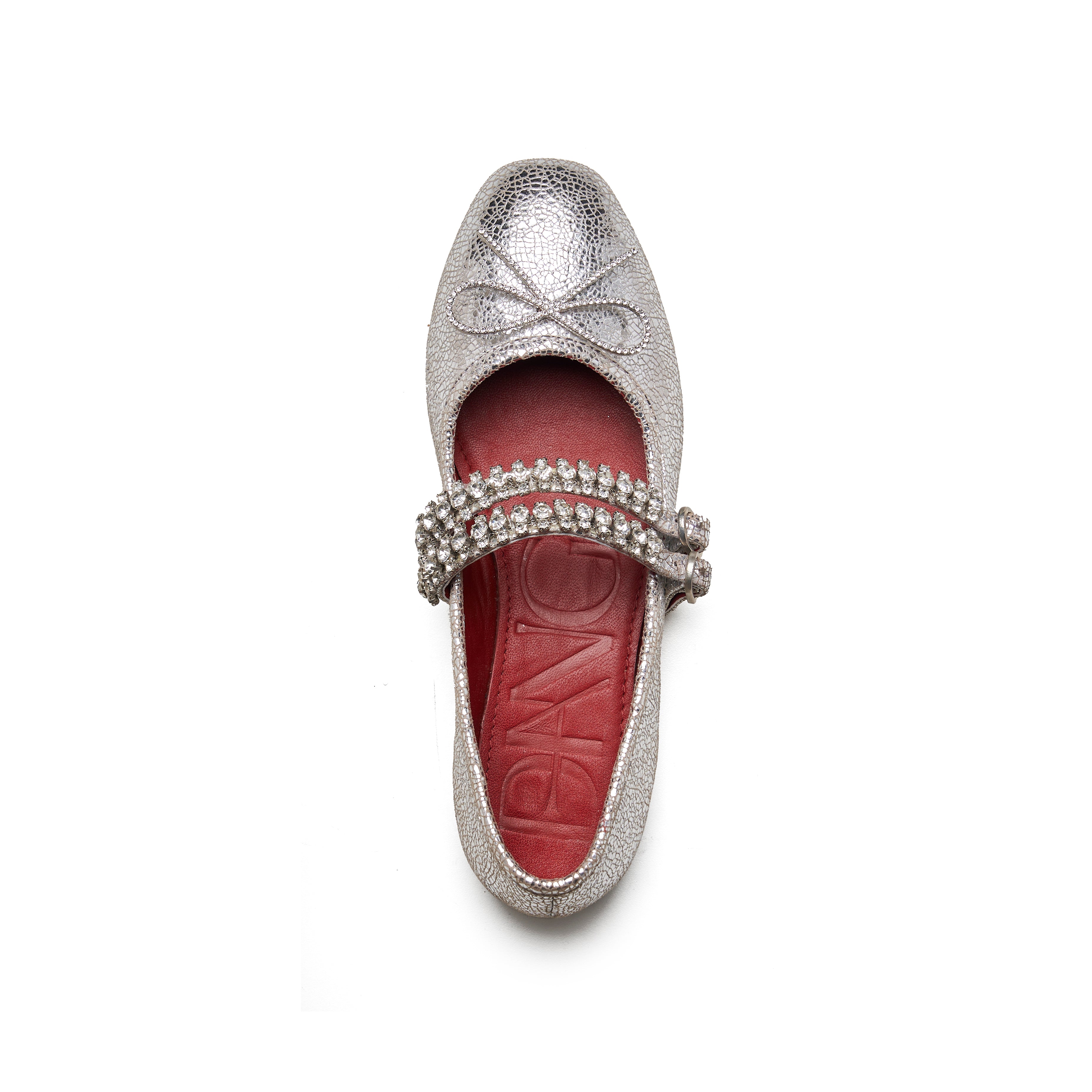 Silver Sylvie Single Strap Ballerina