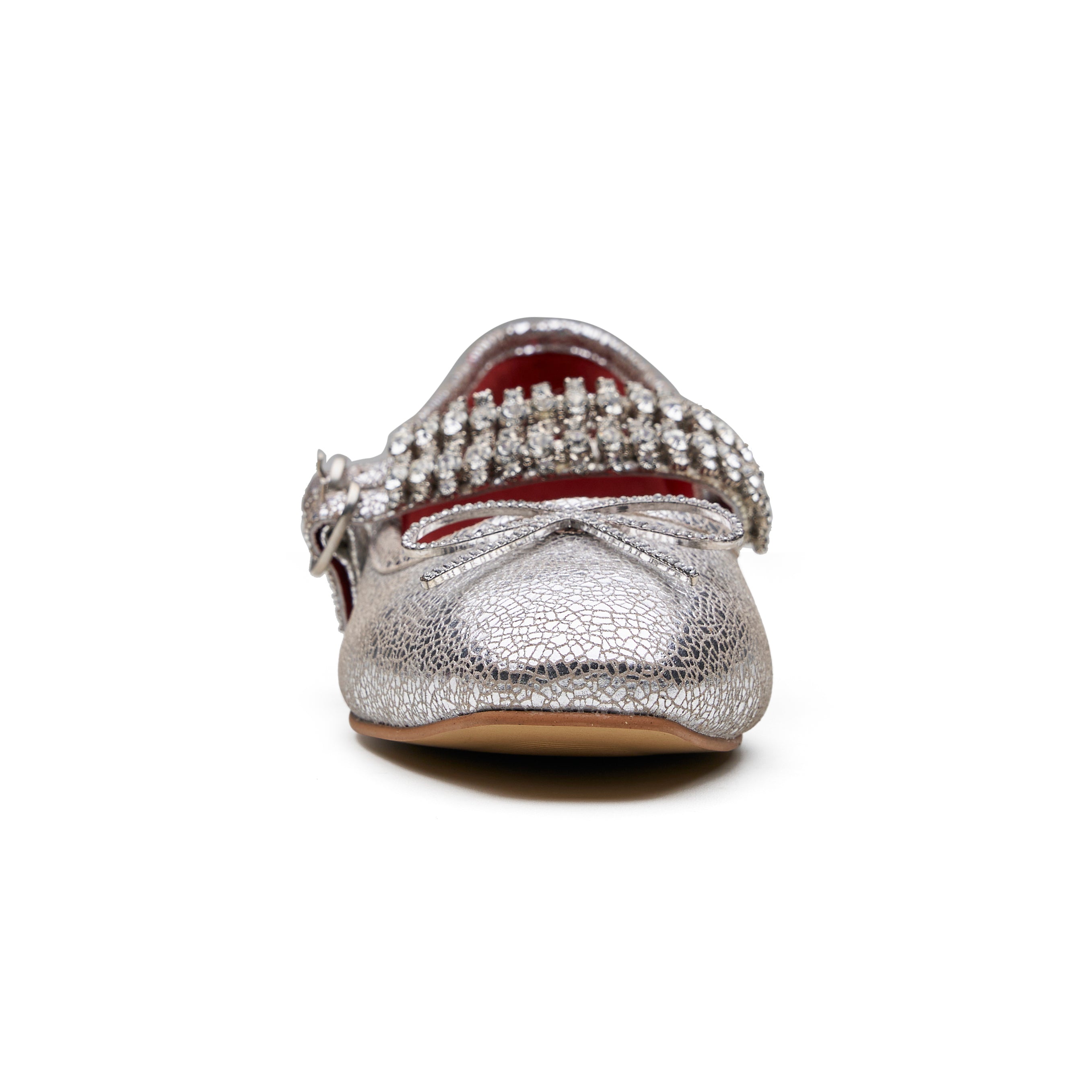 Silver Sylvie Single Strap Ballerina
