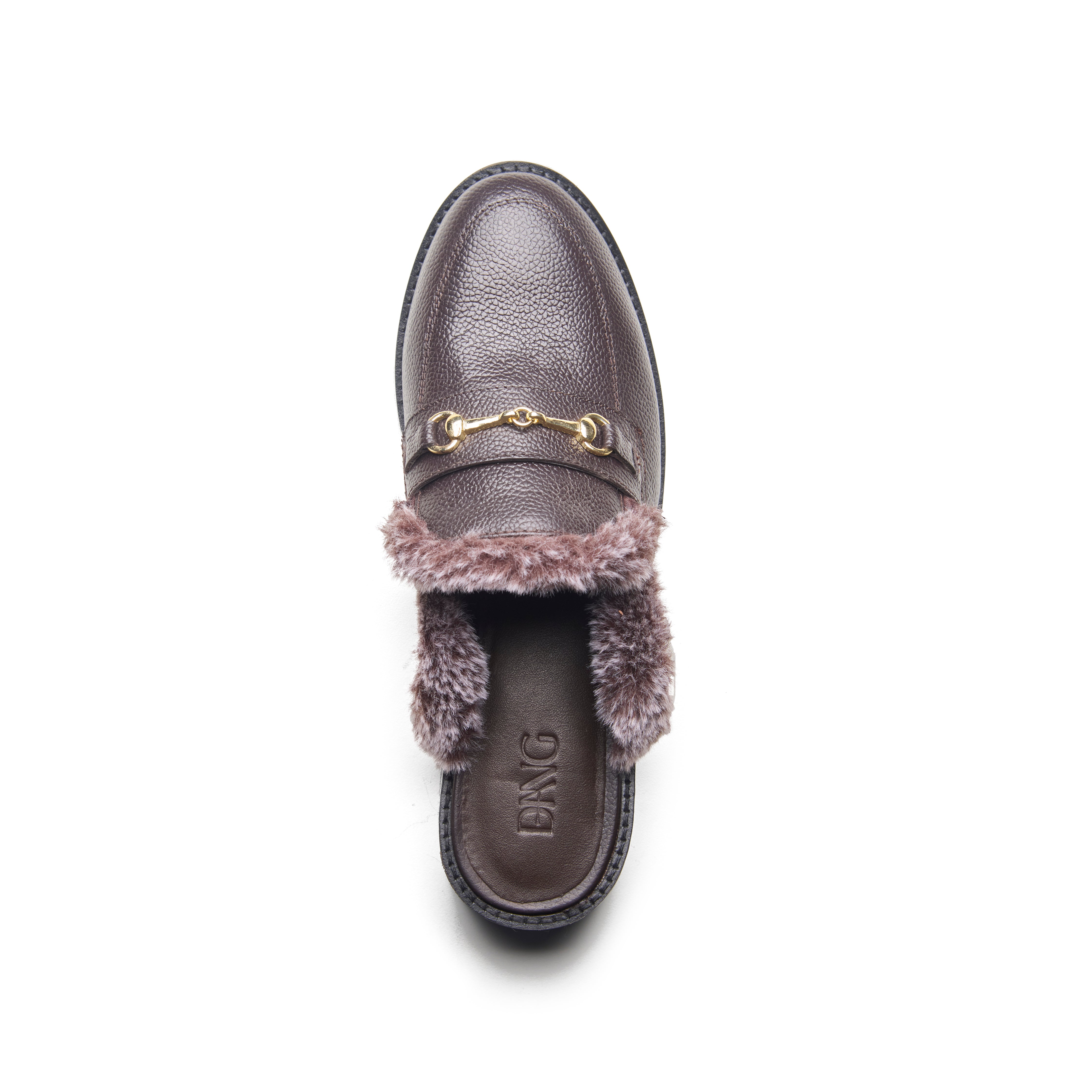 Brown Fur Luxe Mules