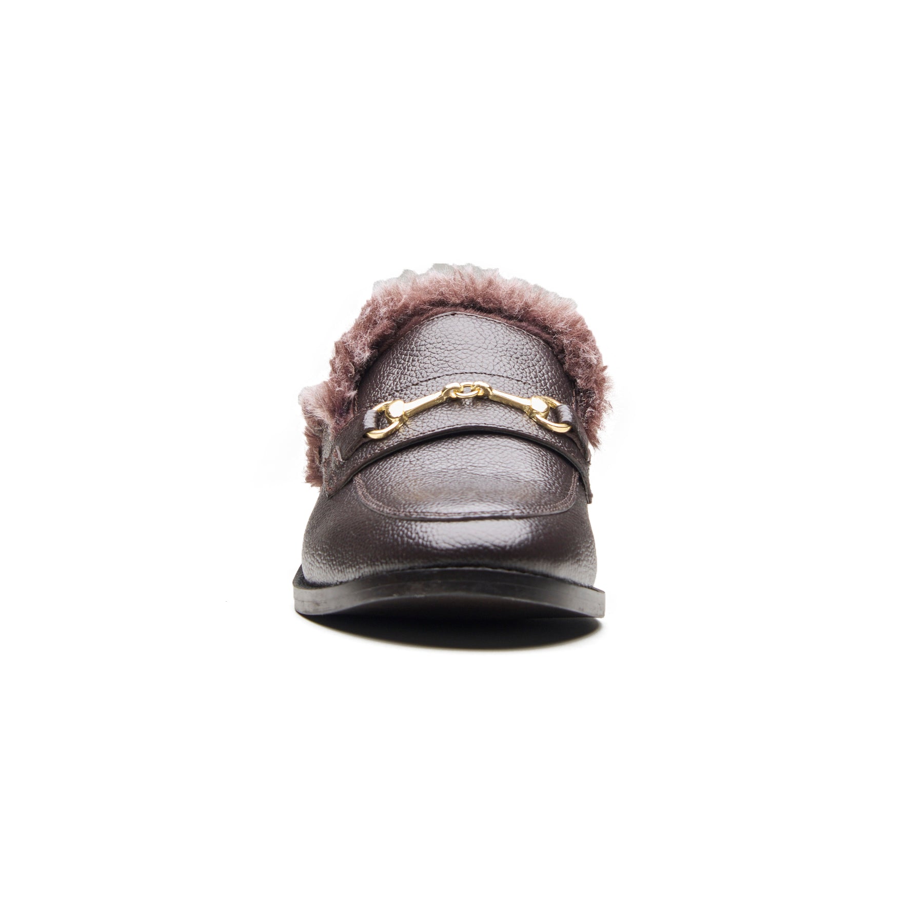 Brown Fur Luxe Mules