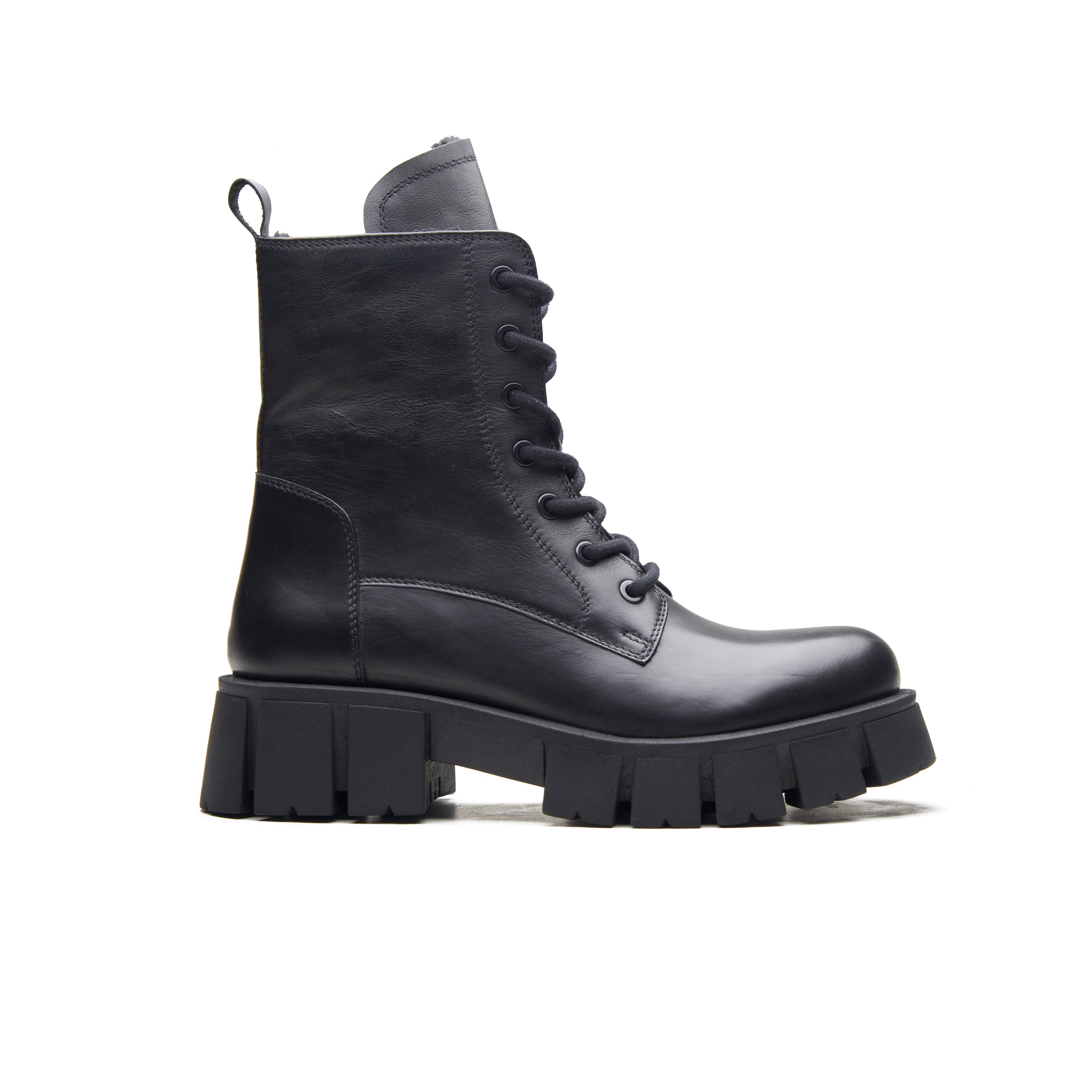 Black Anpalpa Lace-Up Boots