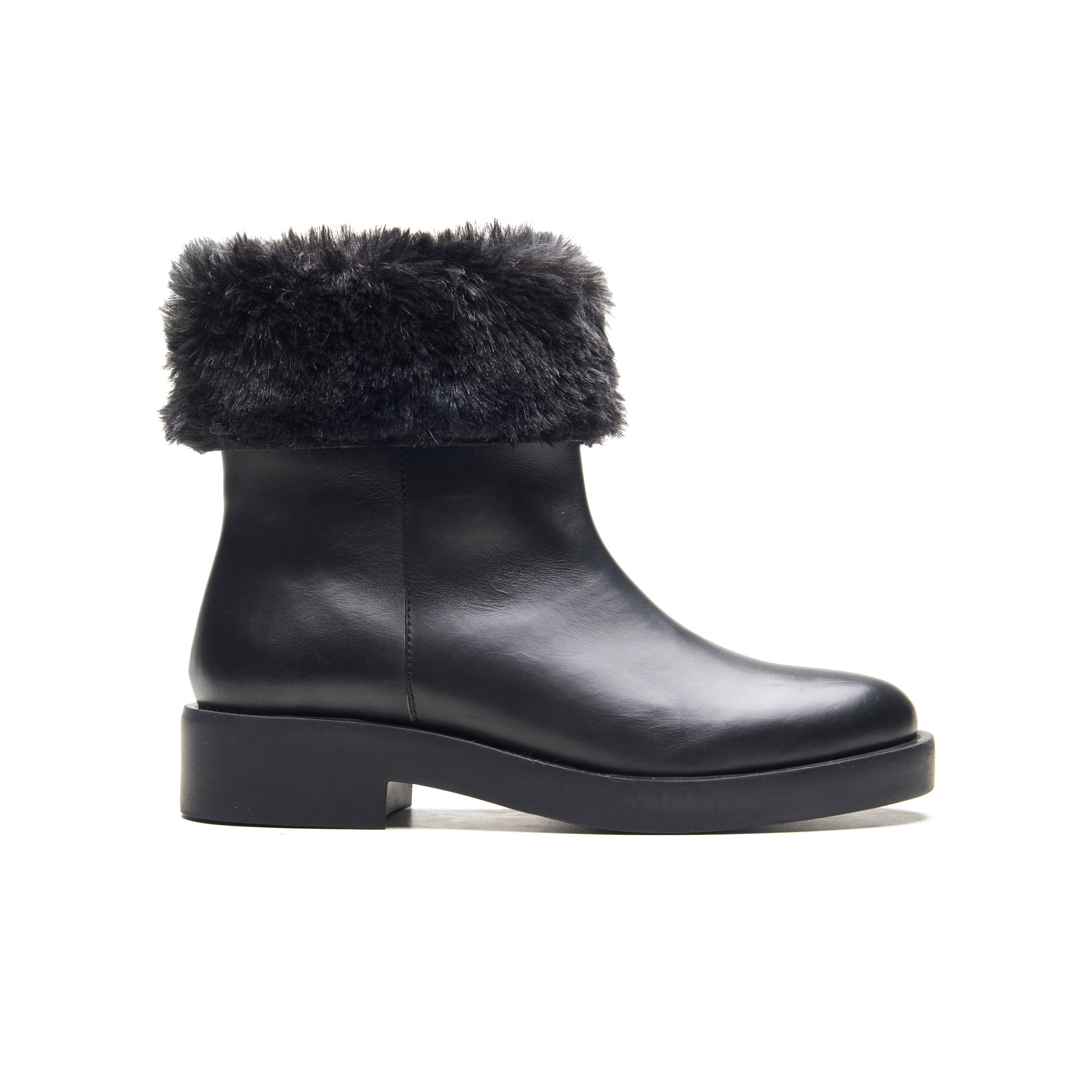 Black Charley Ankle Fur Boots