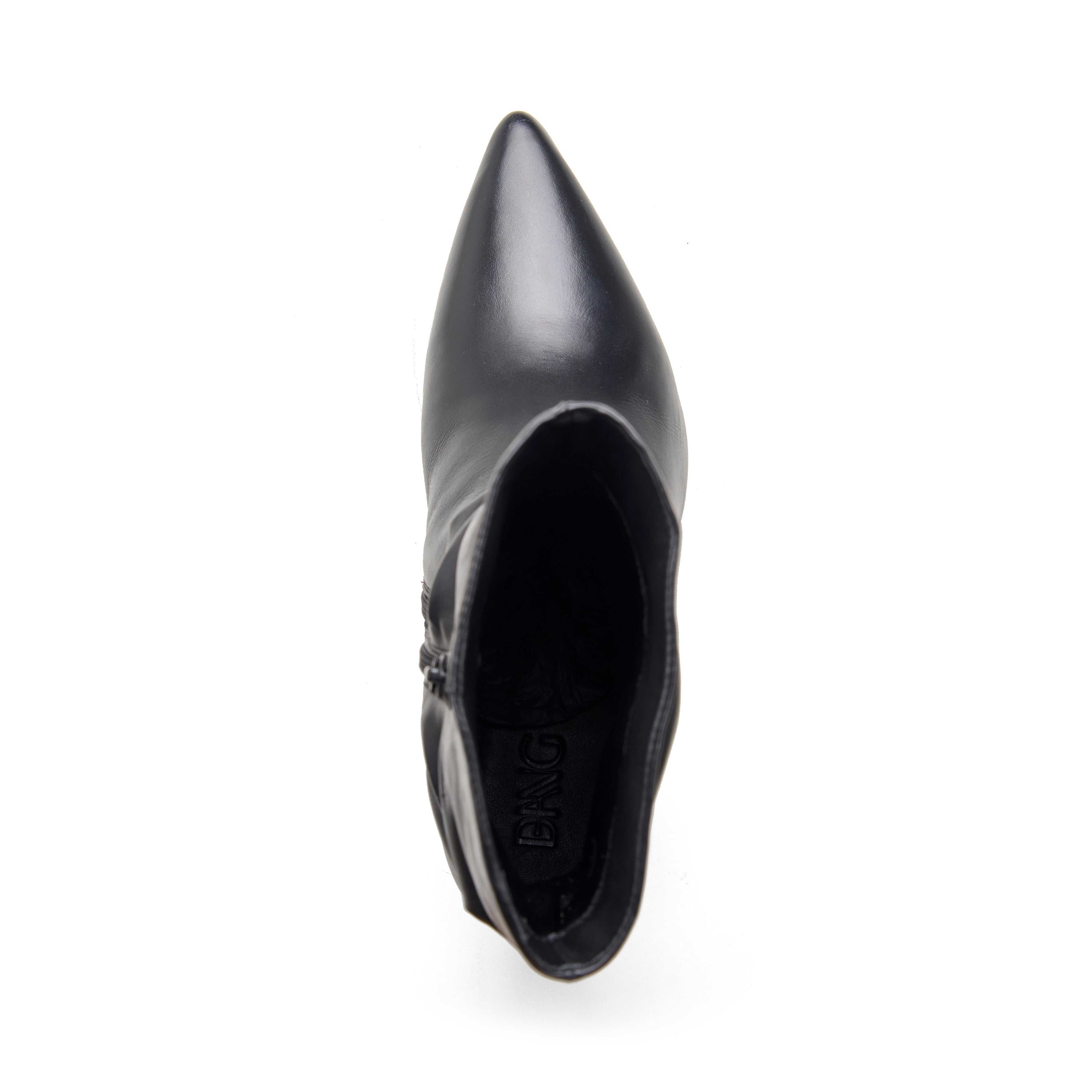 Black Kitten Heel Ruched Boots