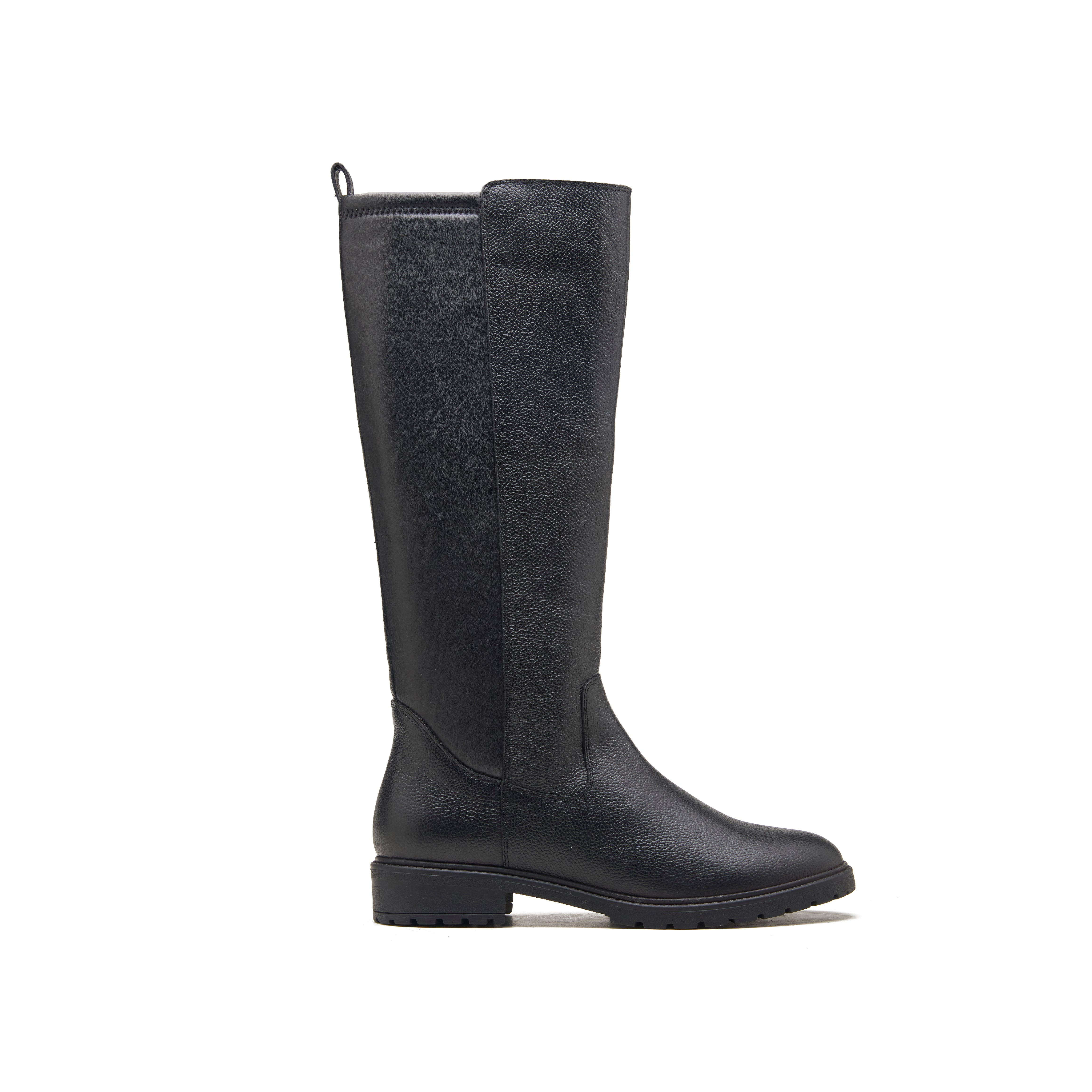 Black Stretch Long Boots