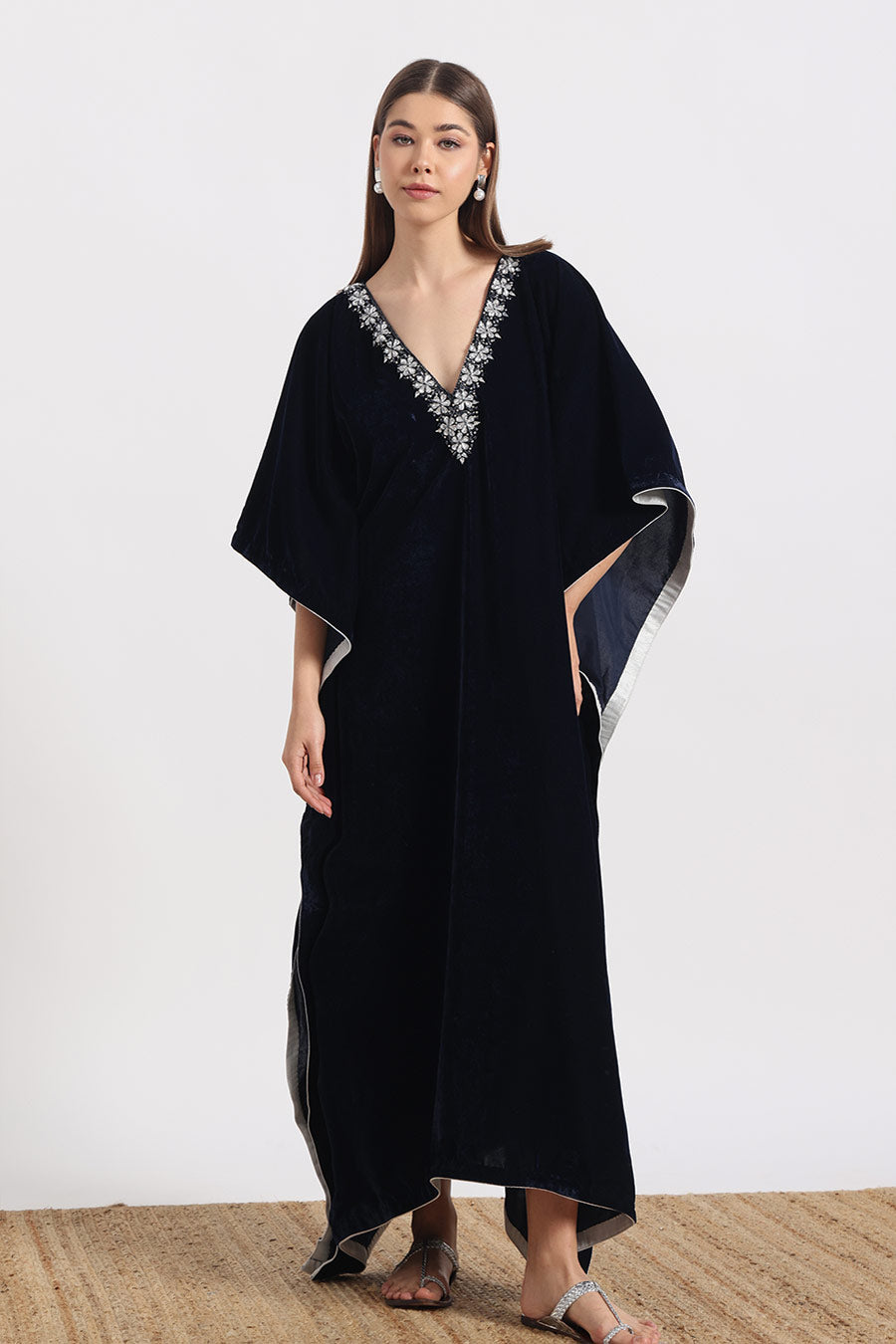 Royal Blue Embroidered Kaftan