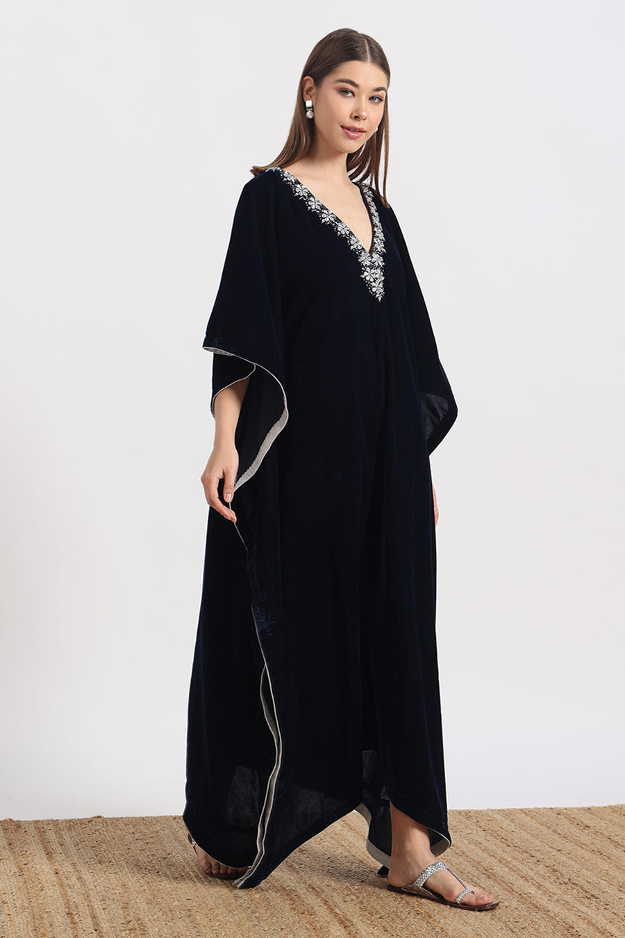 Royal Blue Embroidered Kaftan