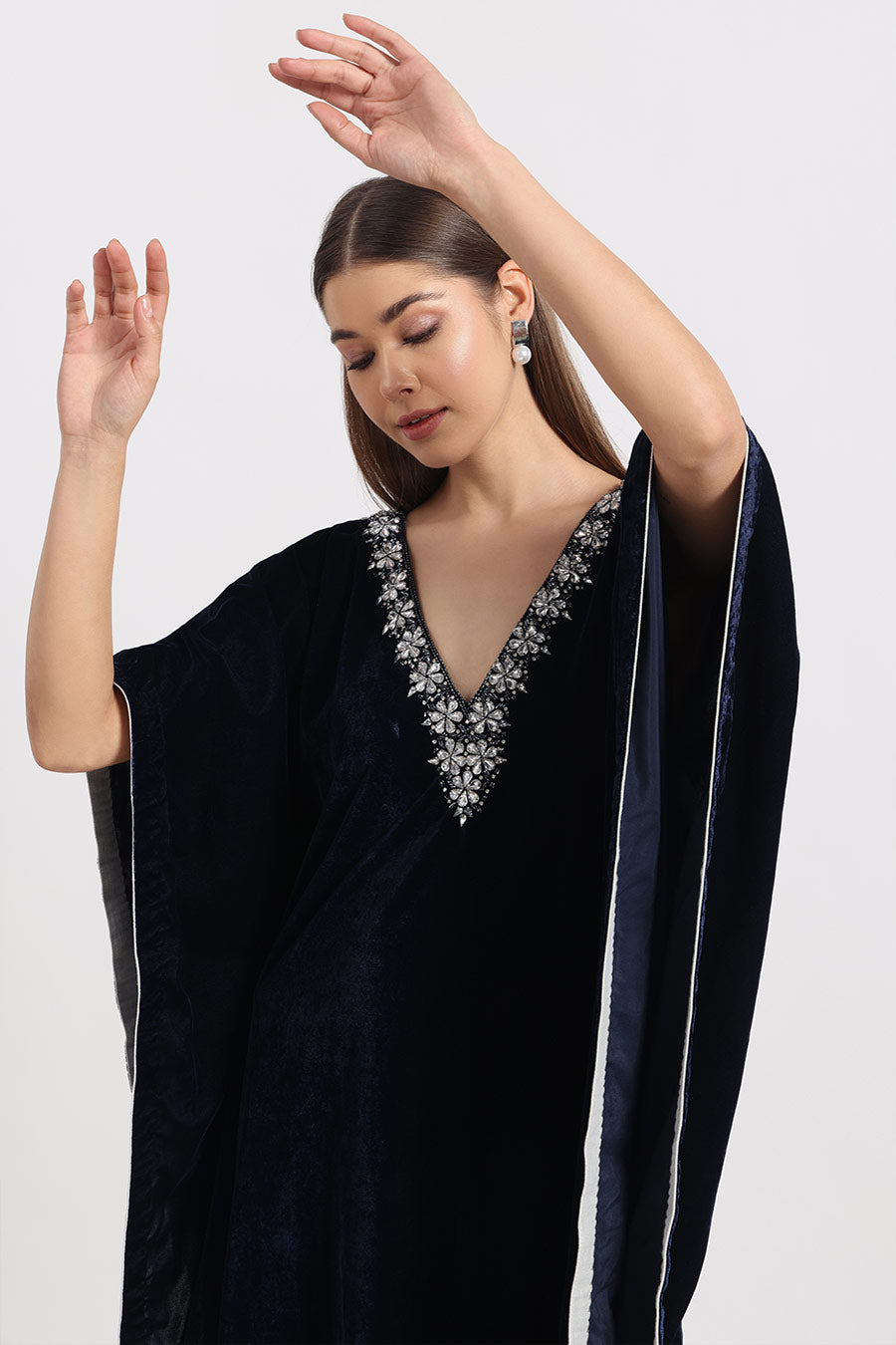 Royal Blue Embroidered Kaftan