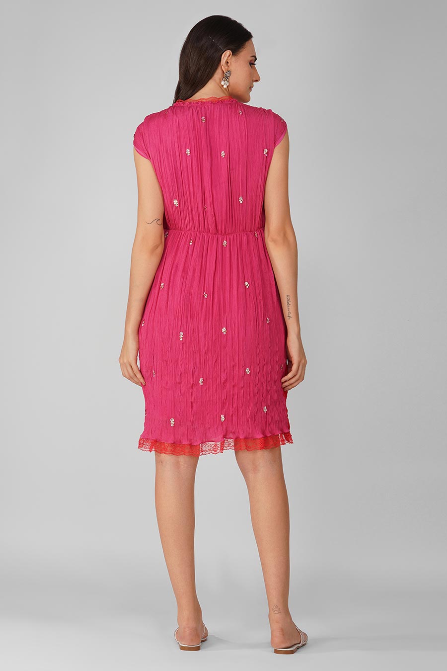 Red-Pink Knotted Dress