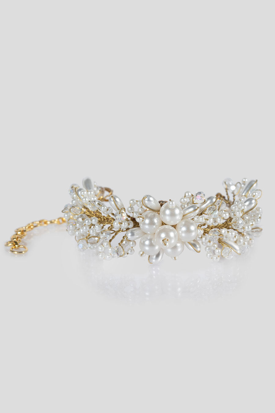 Silver Peony Bloom Bracelet