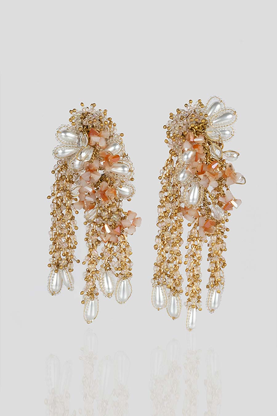 Beige Apricot Rosebud Danglings