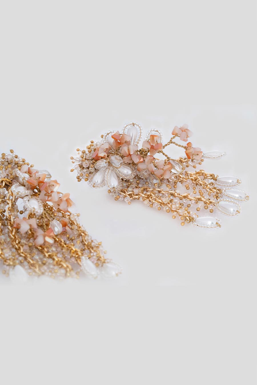 Beige Apricot Rosebud Danglings