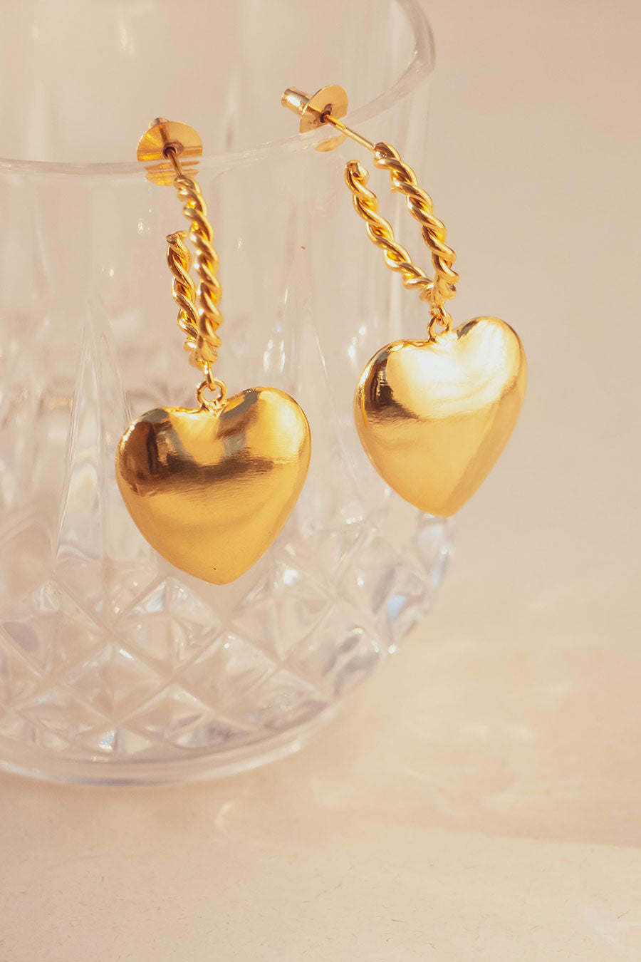 Gold Plated Love Candy Hoop Earrings