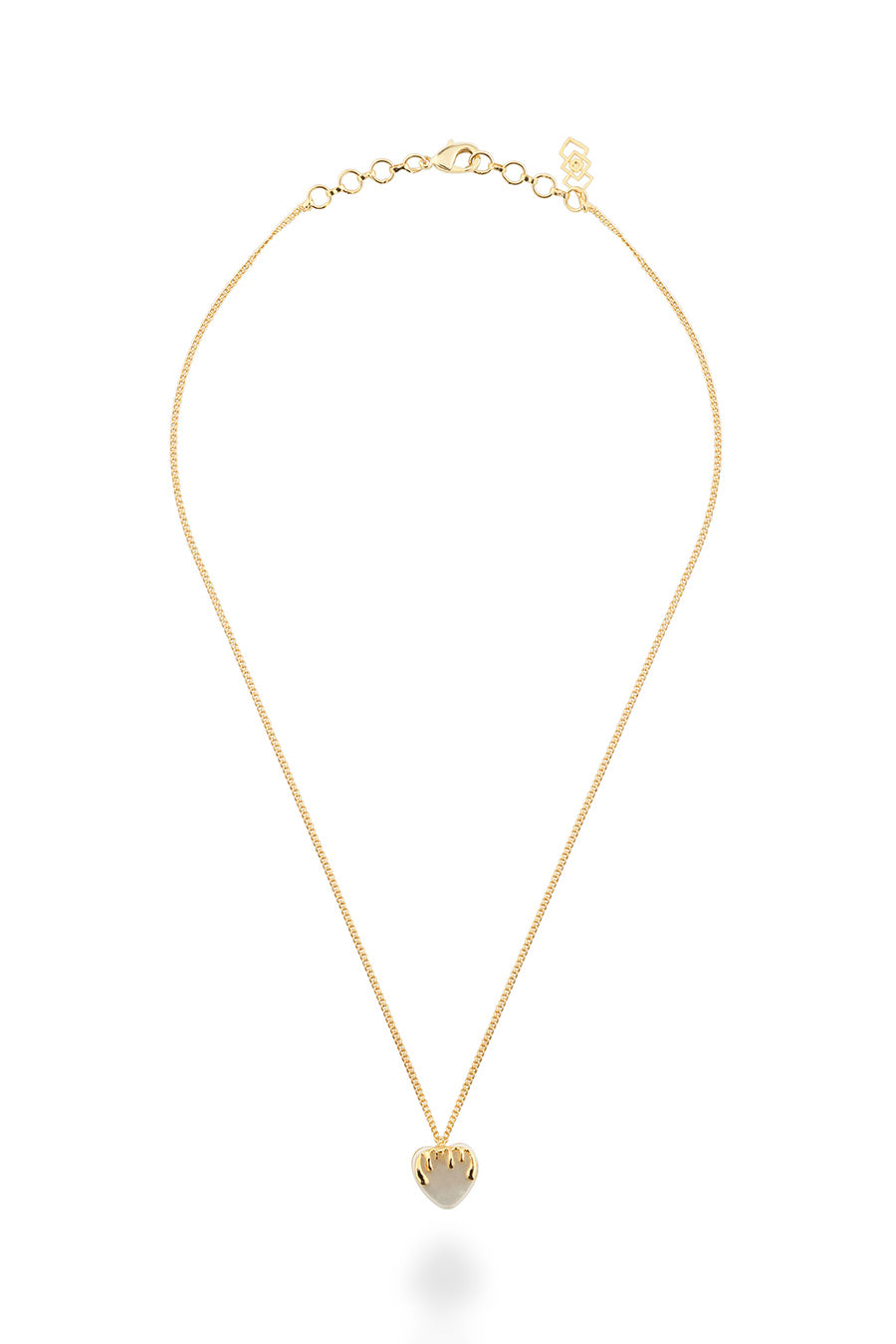 Gold Plated Melting Heart Pearl Neckchain