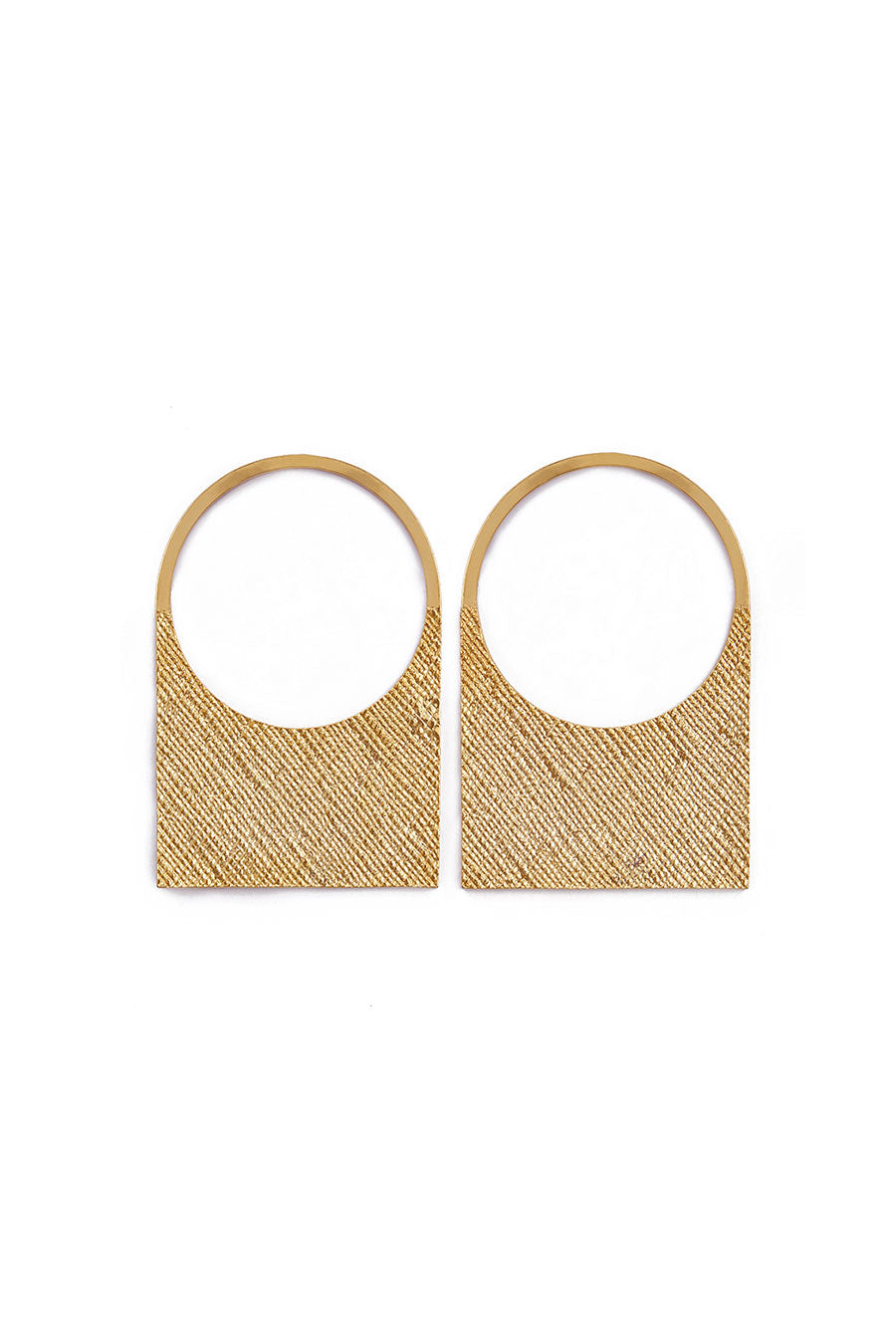 Gold Contour Stud Earrings