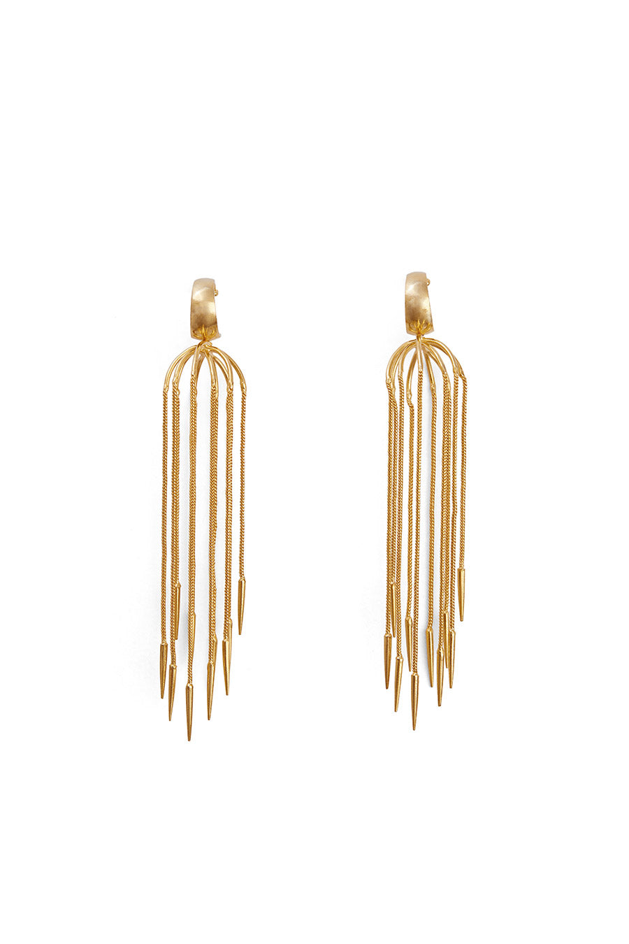 Gold Waterfall Tassel Earrings