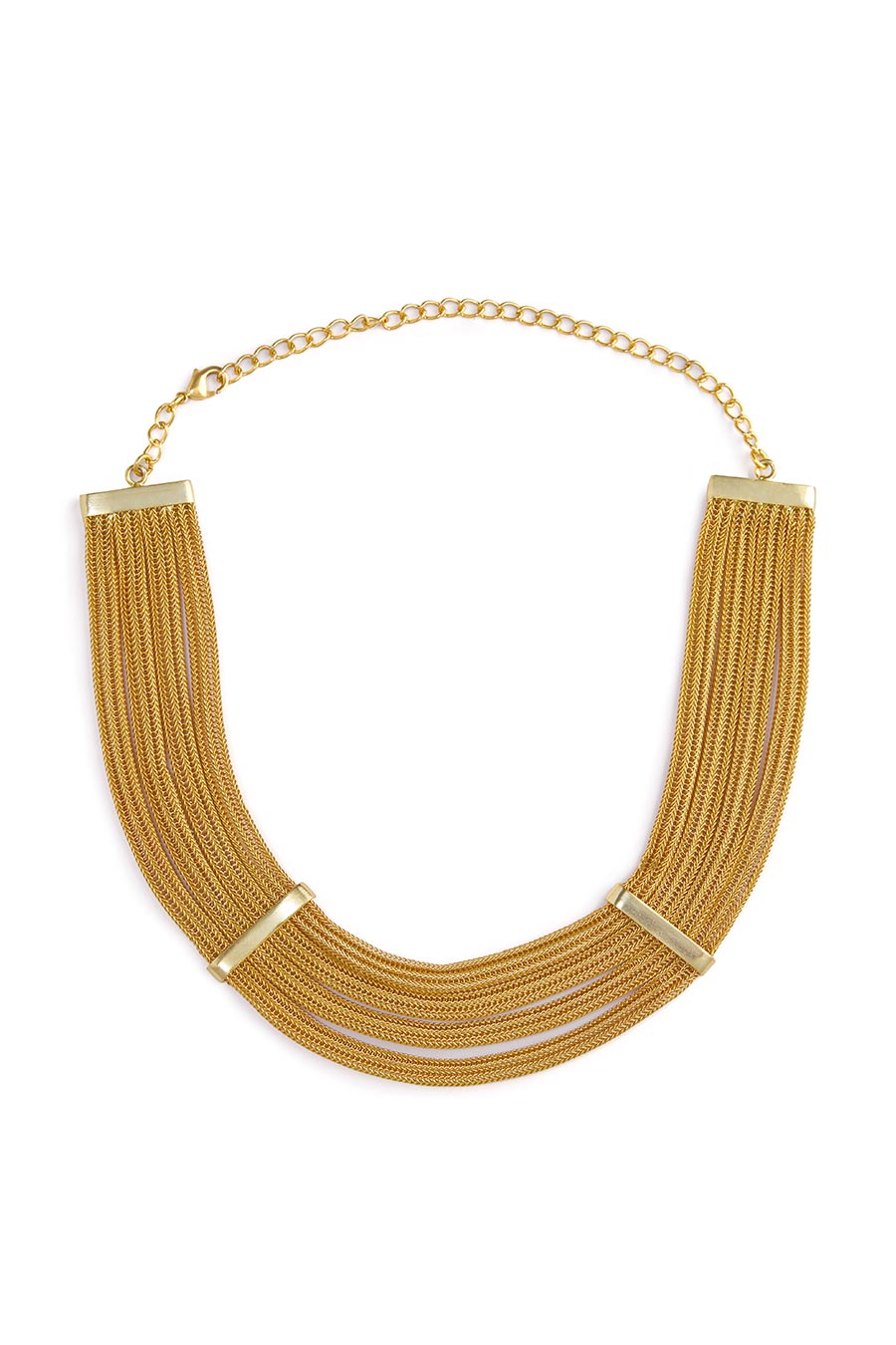 Gold Layered Mesh Necklace