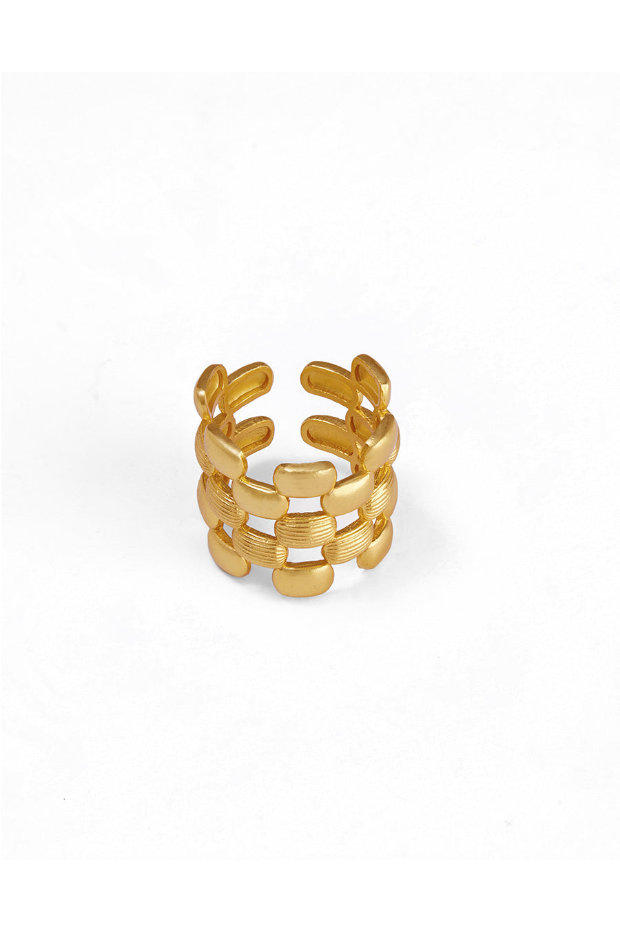 Gold Cut-Out Chain Ring