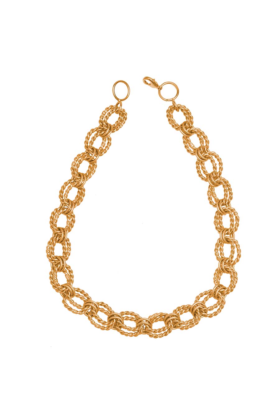 Gold Plated Double Knotted Necklace