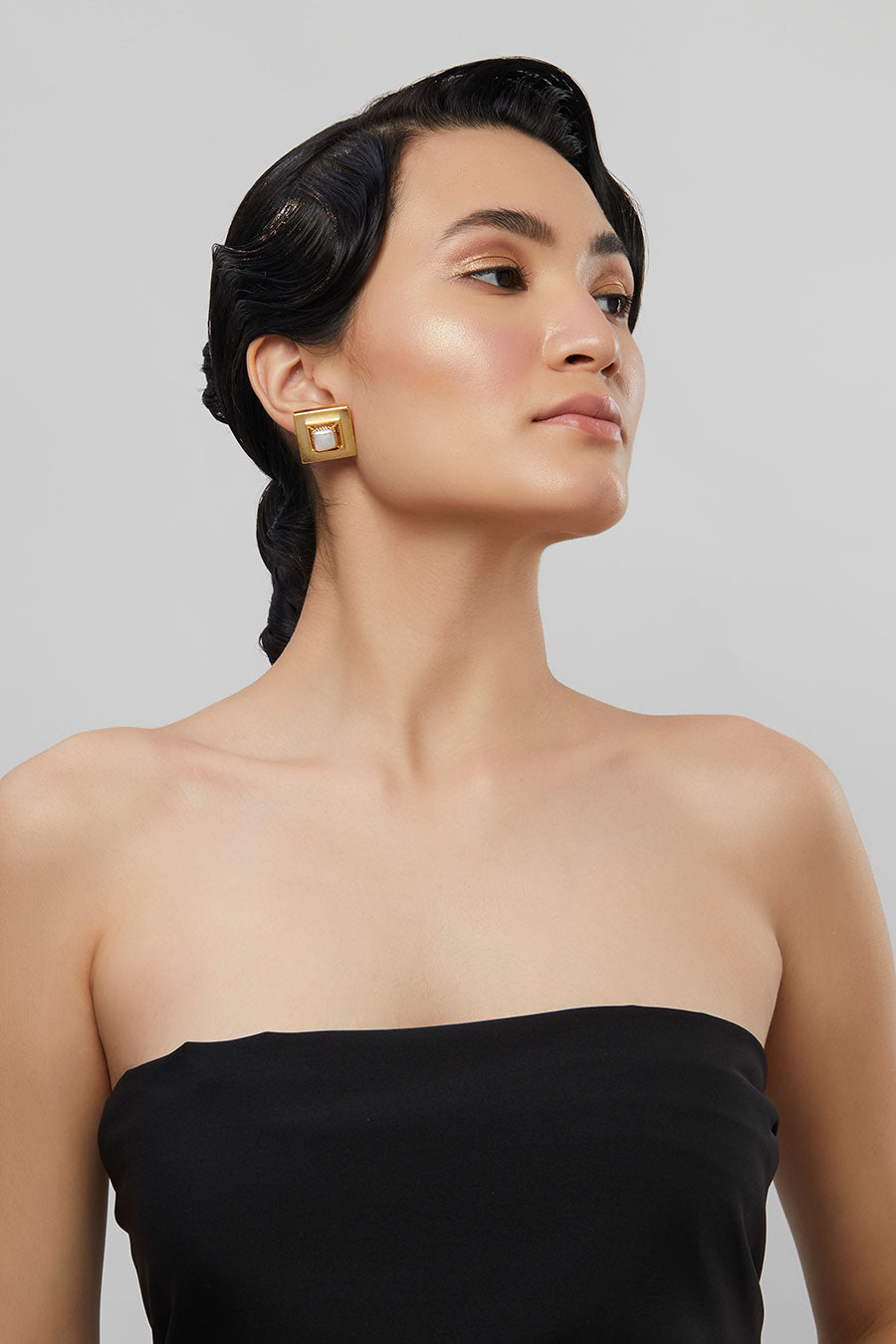 Gold Plated Peacemaker Stud Earrings