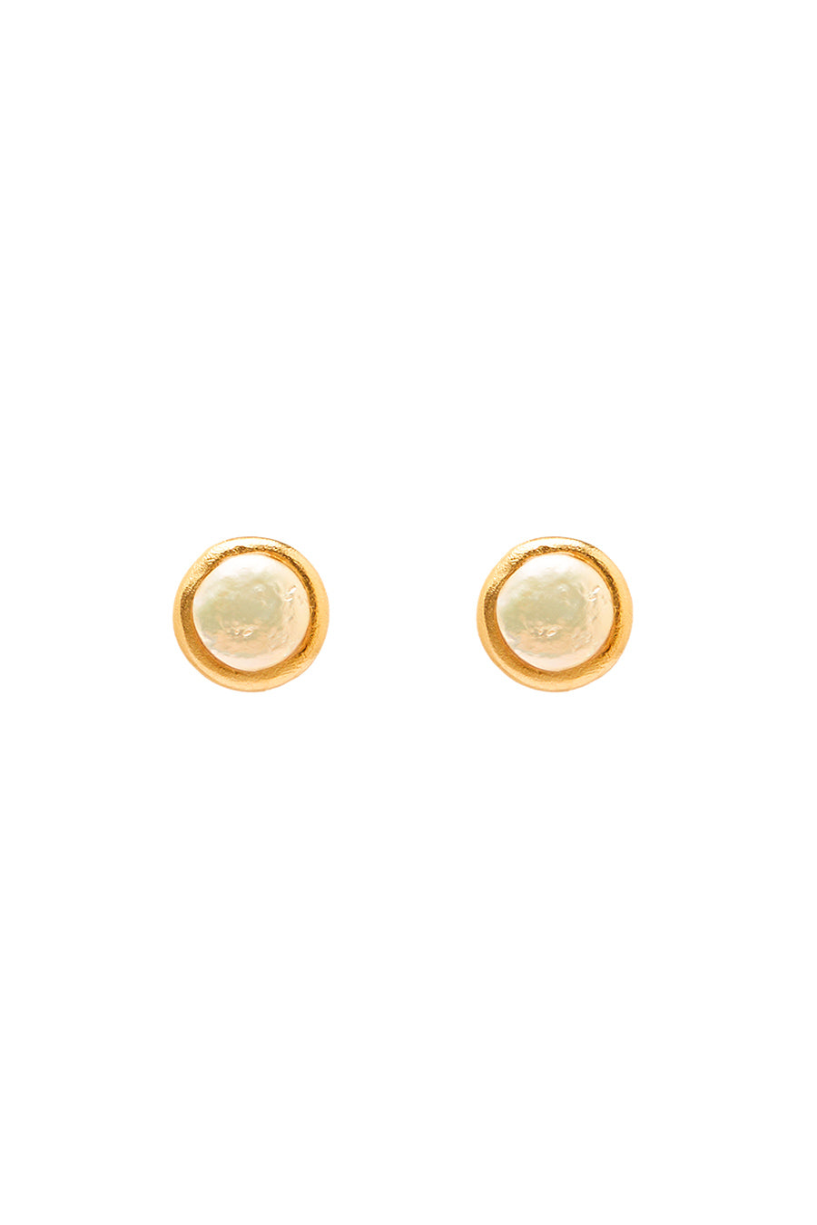 Gold Plated Peacemaker Stud Earrings