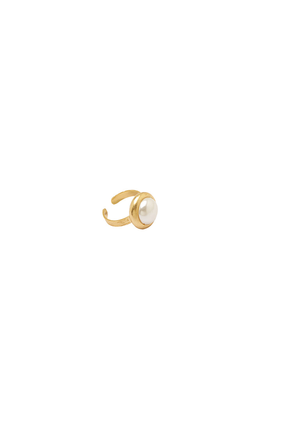 Gold Plated Baroque Pearl Ring