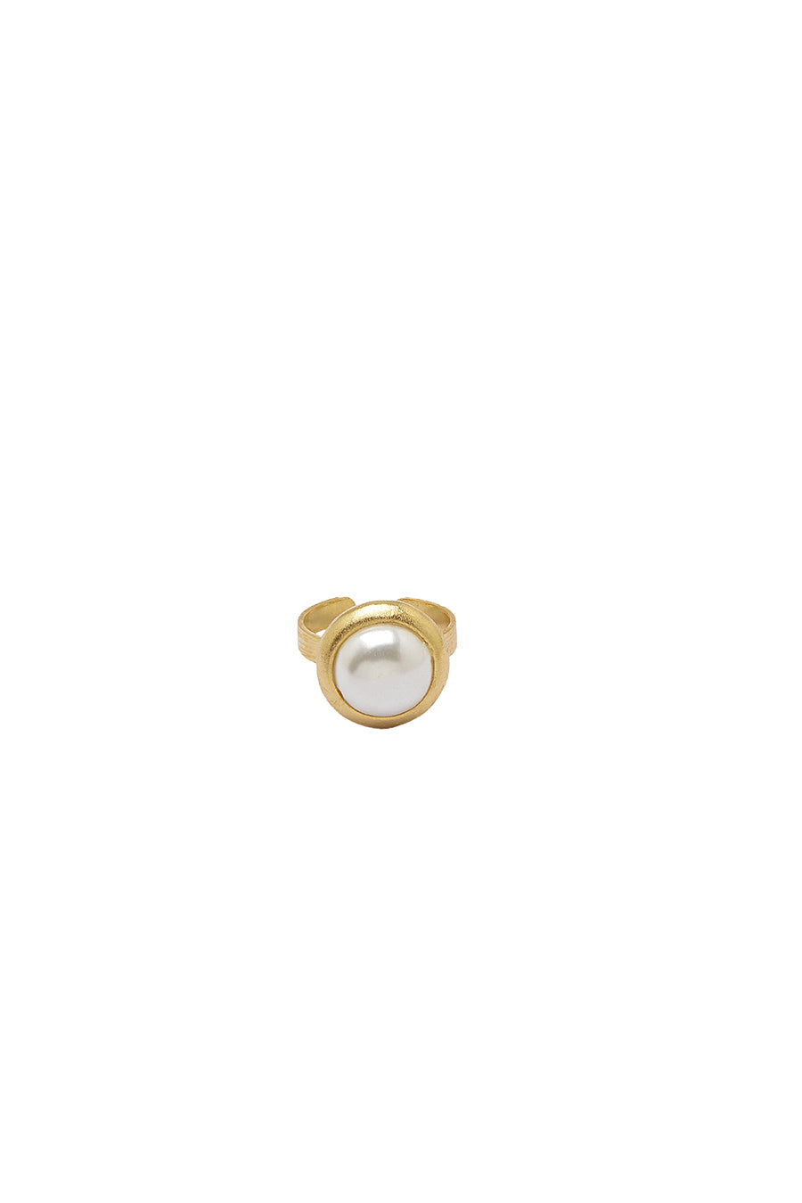 Gold Plated Baroque Pearl Ring