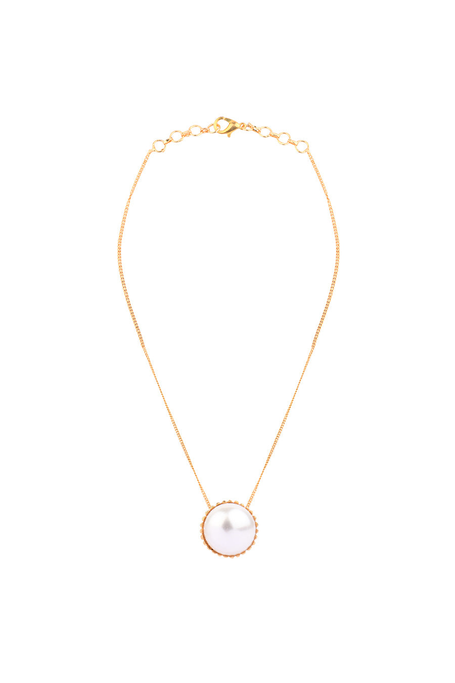 Gold Plated Polished Pearl Neckchain