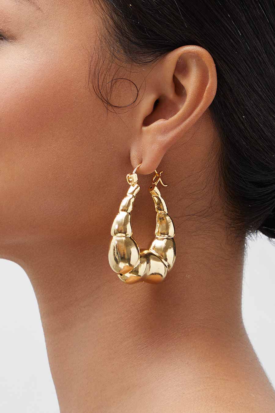Gold Plated Nura Hoop Earrings