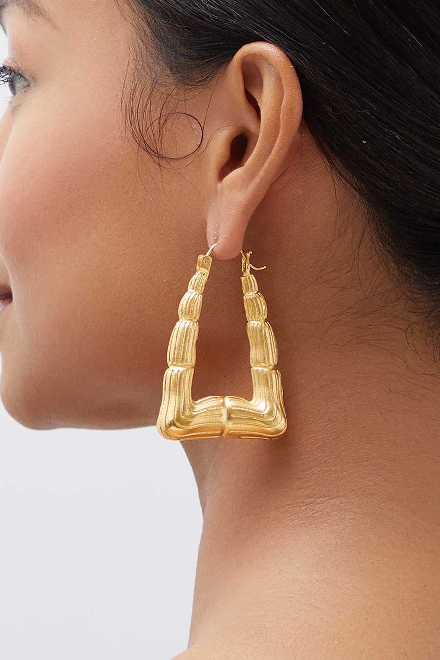 Gold Plated Athira Hoop Earrings