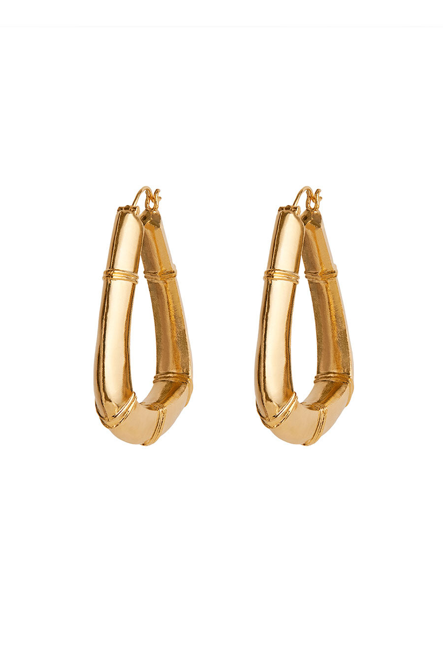 Gold Plated Leora Hoop Earrings