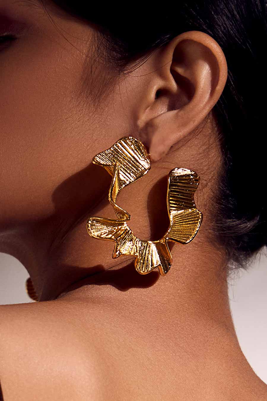 Gold Plated Norah Hoop Earrings