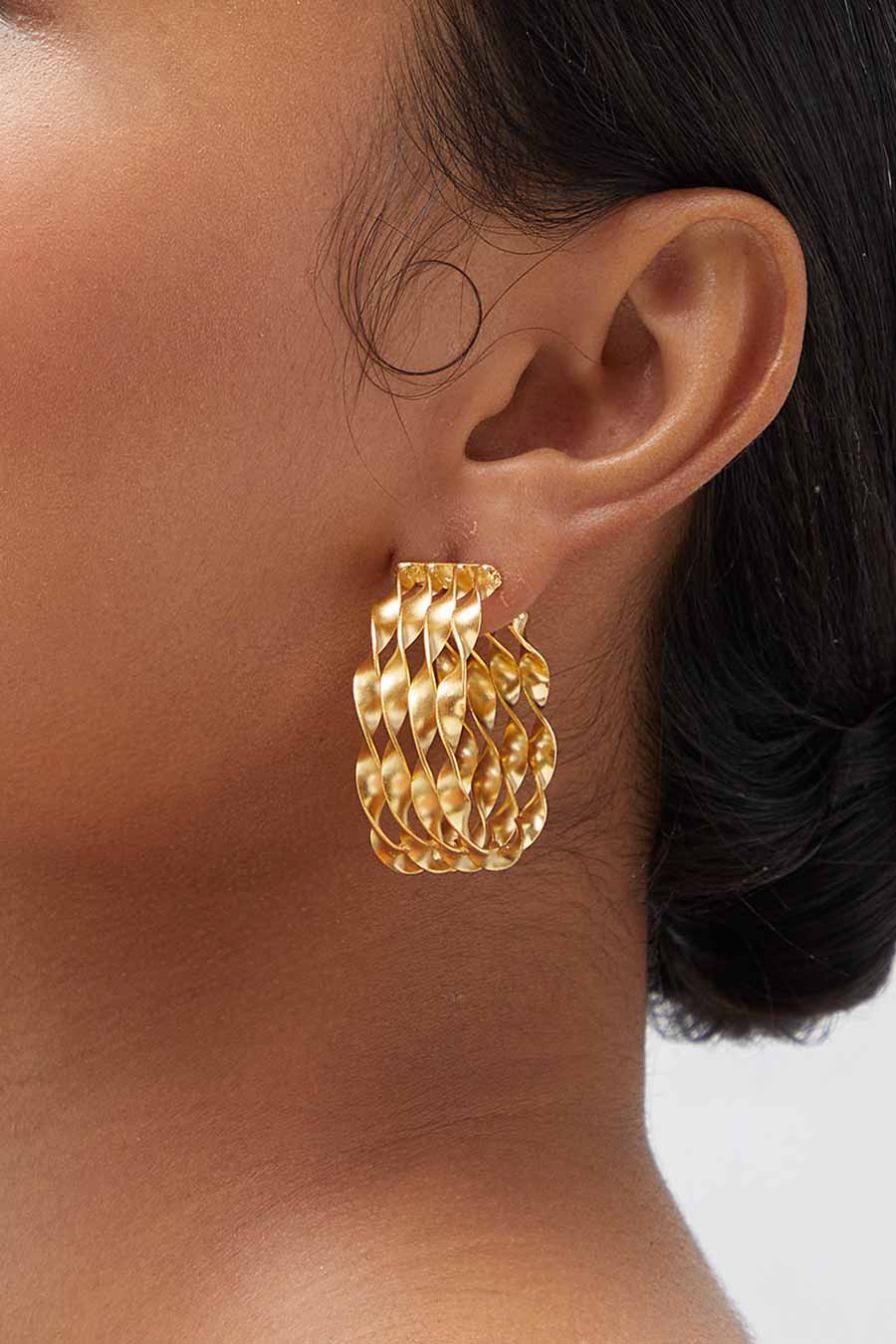Gold Plated Filza Hoop Earrings