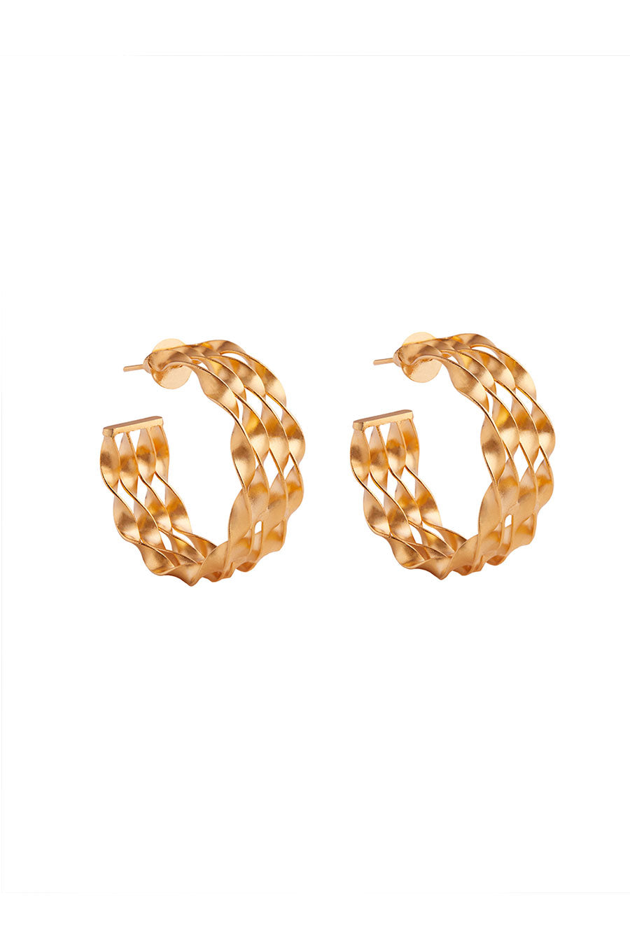 Gold Plated Filza Hoop Earrings
