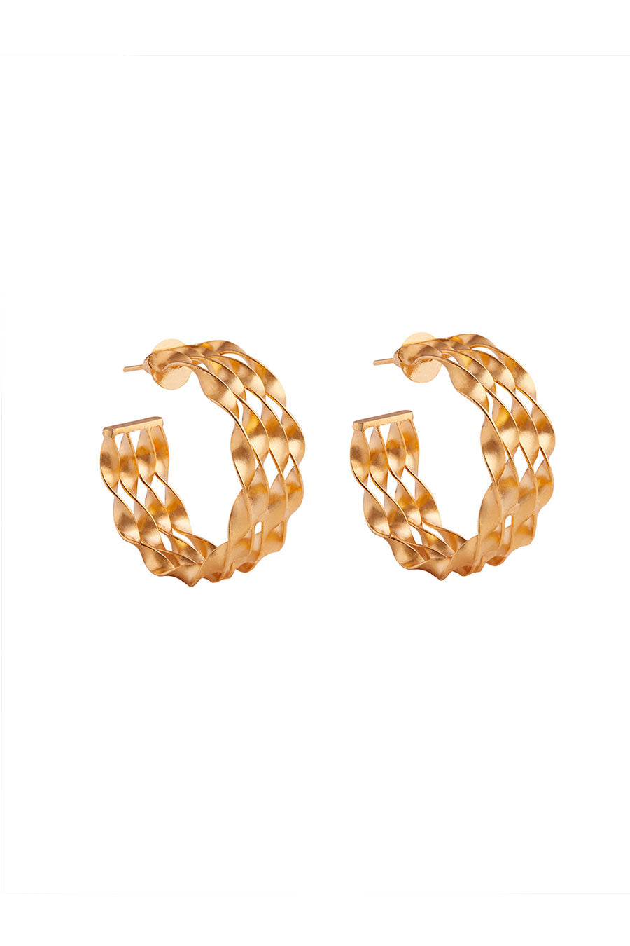 Gold Plated Filza Hoop Earrings