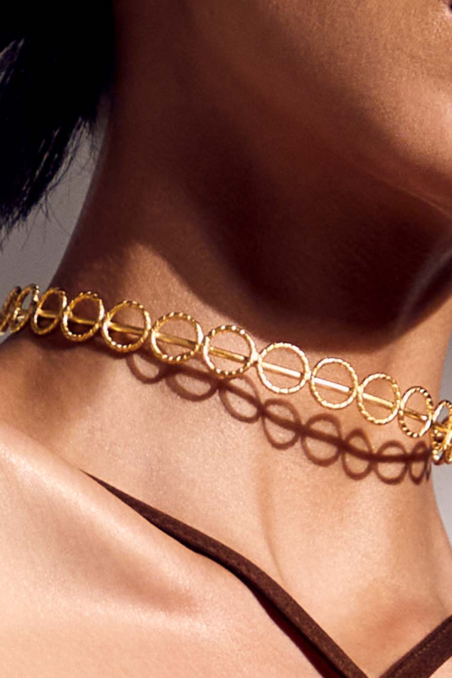 Gold Plated Noor Hand-Hugging Choker