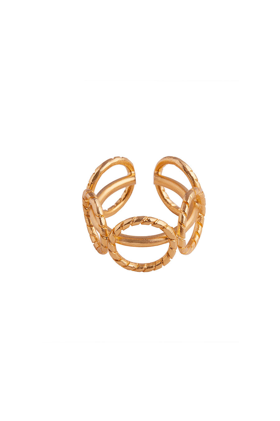 Gold Plated Noor Hand-Hugging Ring