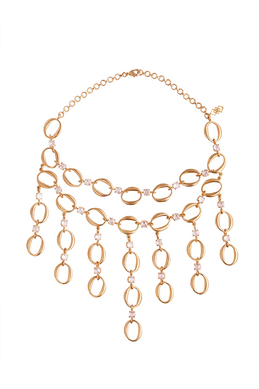 Gold Plated American Diamond Rani Haar