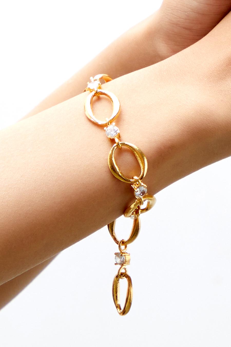 Gold Plated Rani Link Chain Bracelet