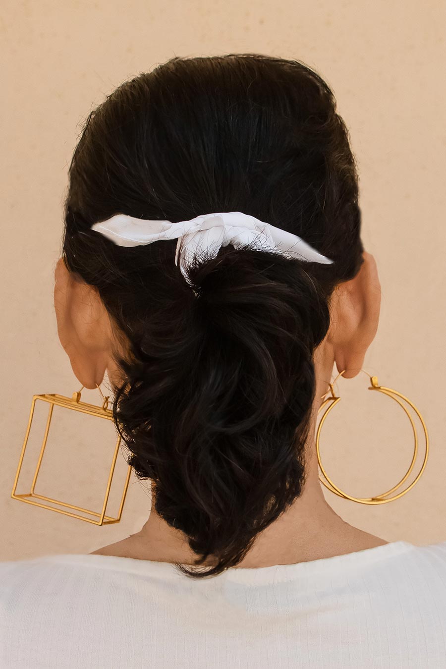 Gold Plated Mismatched Hoop Earrings