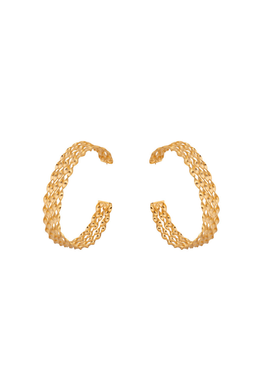 Gold Plated Alchemy Hoop Earrings