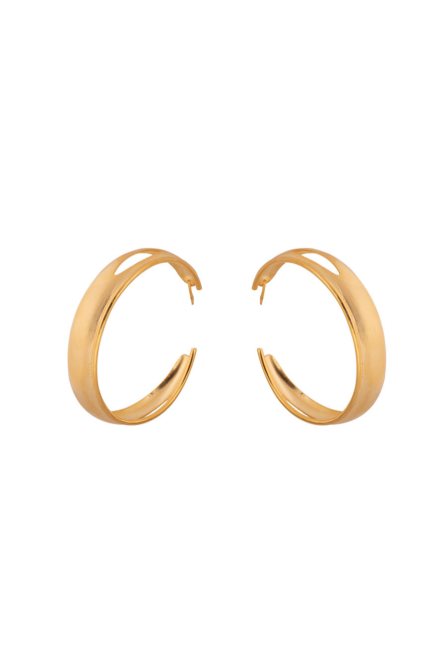 Gold Plated Peak-A-Boo Hoop Earrings