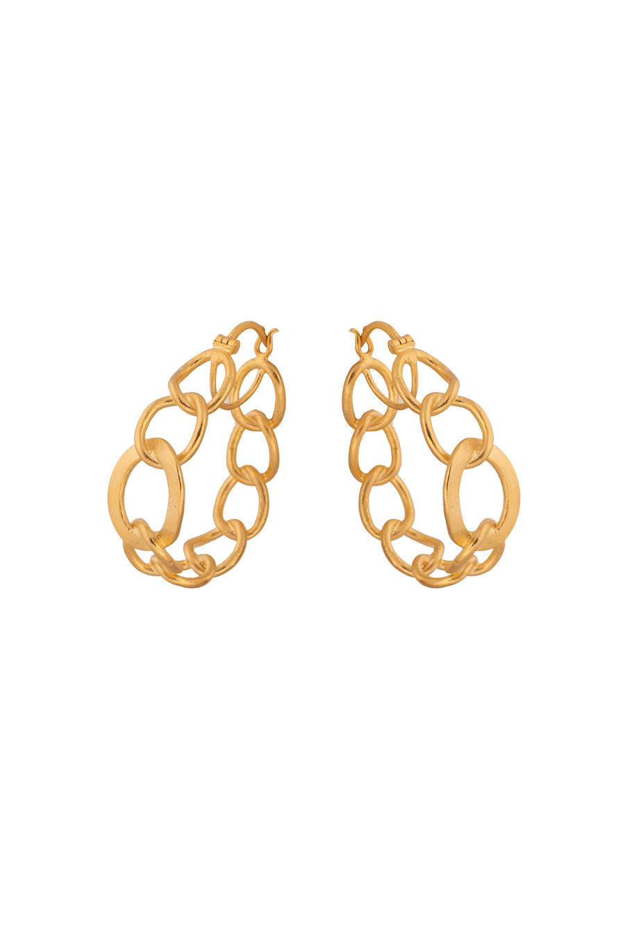 Gold Plated Braidy Hoop Earrings