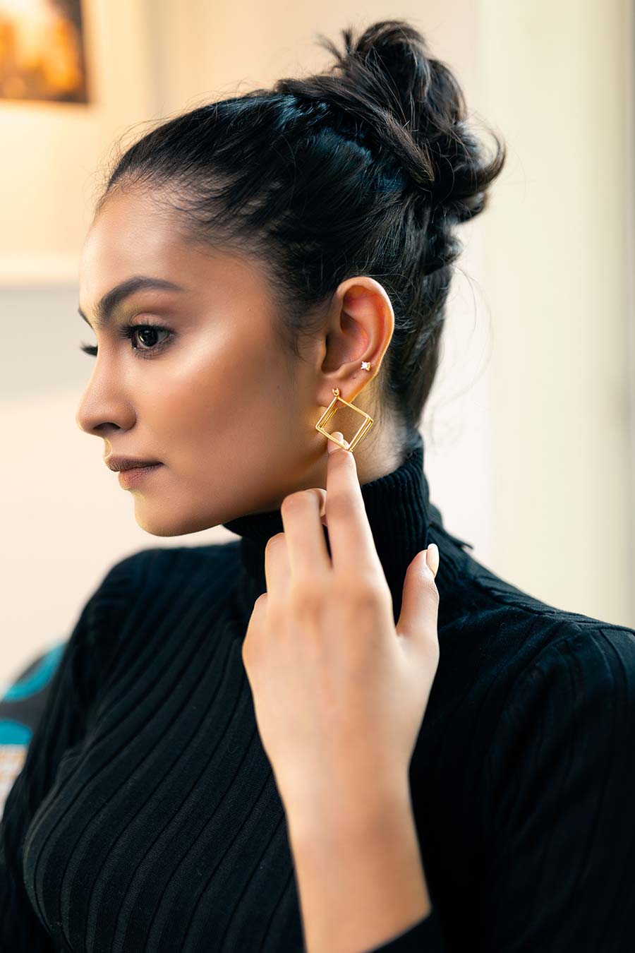 Gold Plated Ekaa Hoop Earrings