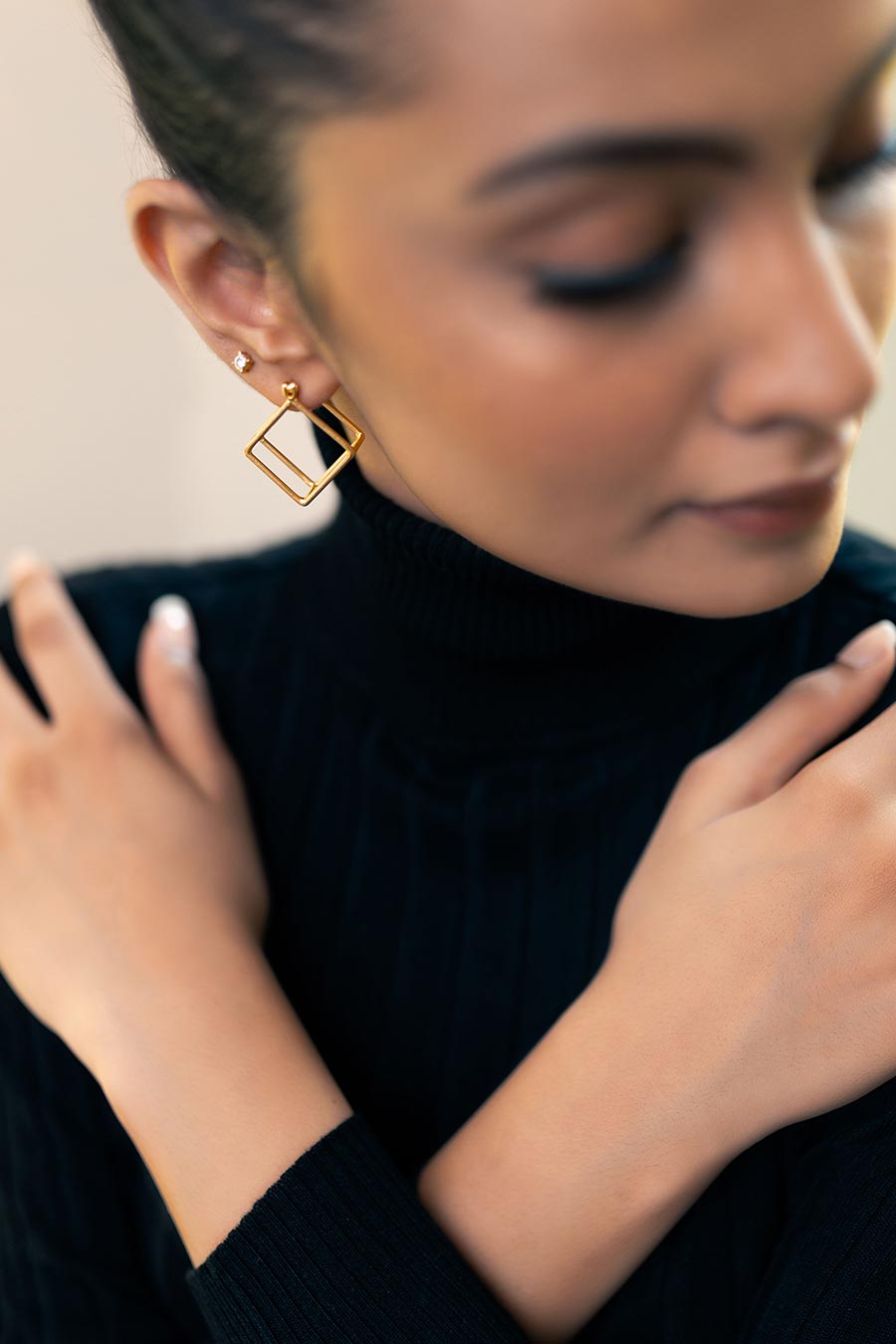 Gold Plated Ekaa Hoop Earrings