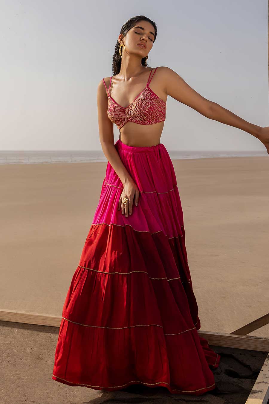 Tiered Lehenga Set