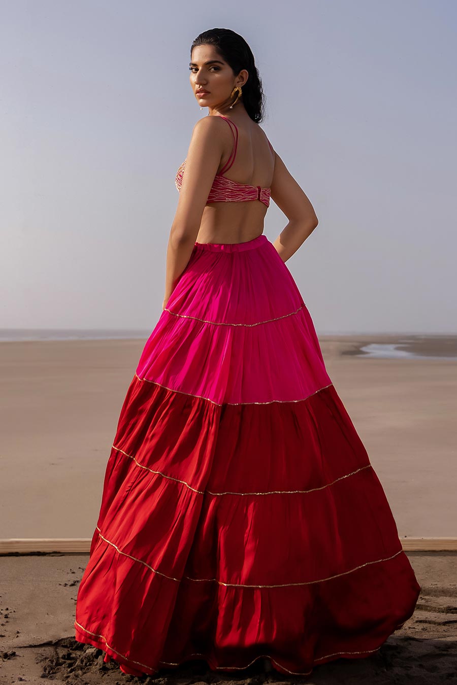 Tiered Lehenga Set